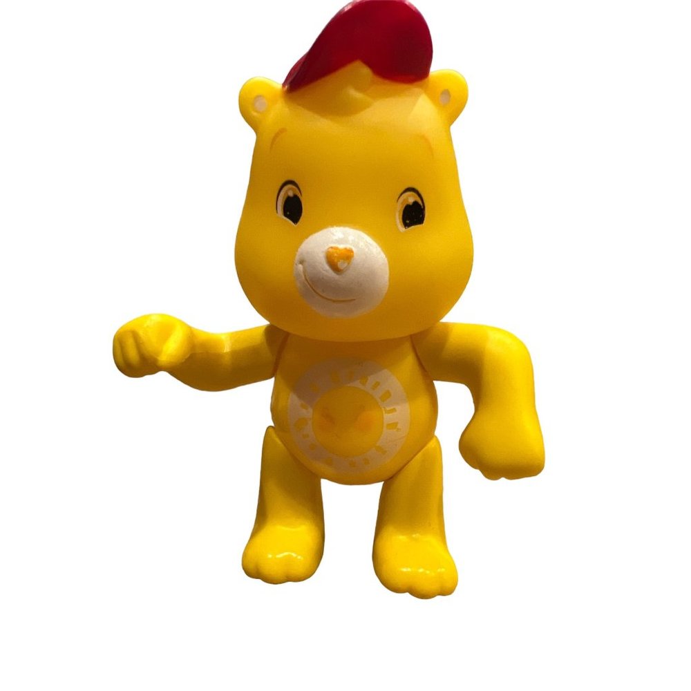 2007 PLAY ALONG CARE BEARS CUTIES YELLOW FUNSHINE POSEABLE 2.5" FIGURE